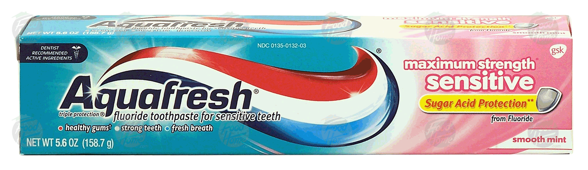 Aquafresh  maximum strength sensitive flouride toothpaste, smooth mint Full-Size Picture